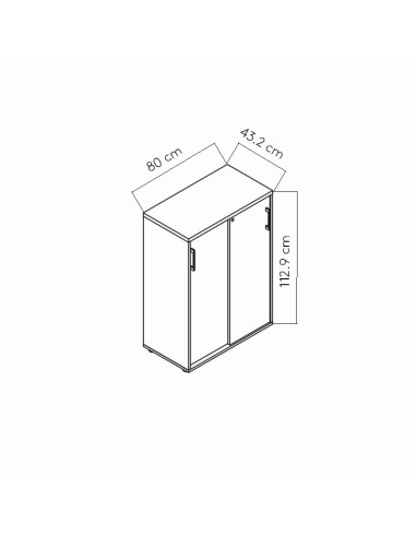 Dimensions Armoire à portes coulissantes - A3P04