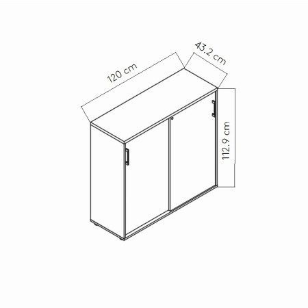 Dimensions Meuble à portes coulissantes - A3P06