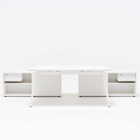 Bureau double avec dessertes 2