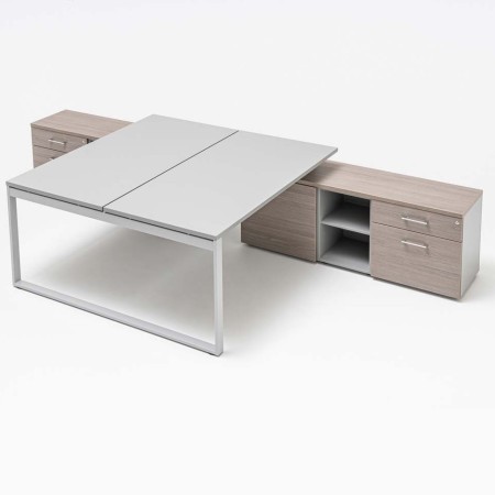 Bureau bench Ogi Q avec desserte 2