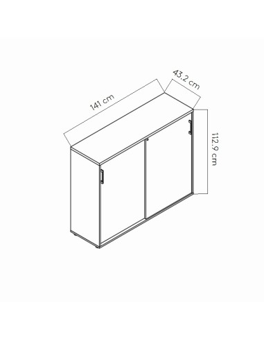 Dimensions meuble à portes coulissantes - A3P14