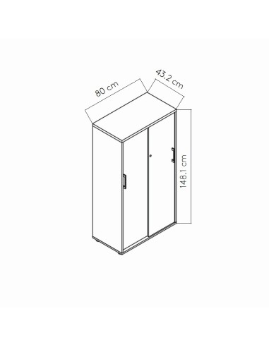 Dimensions Rangement à portes coulissantes - A4P04