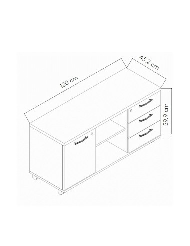 Dimensions Crédence de direction - A120MP