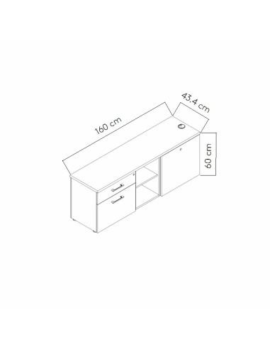 Dimensions Crédence de direction - A12M