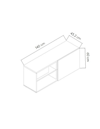 Dimensions Crédence de direction - A14M