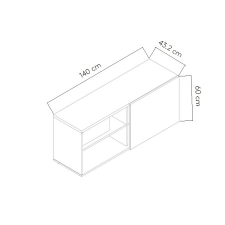 Dimensions Crédence de direction - A14M
