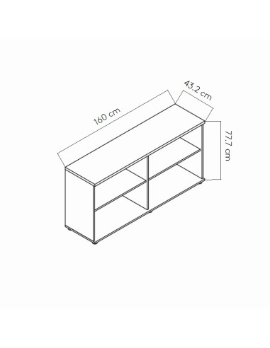 Dimensions Rangement ouvert - A2508