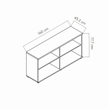 Dimensions Rangement ouvert - A2508