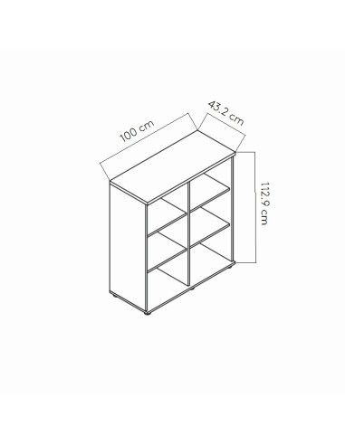 Dimensions Etagère de bureau - A3505