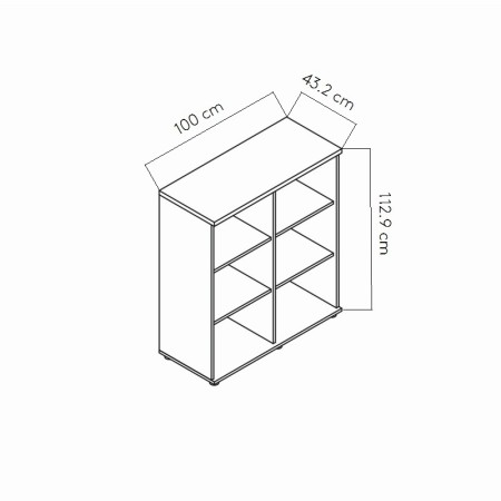 Dimensions Etagère de bureau - A3505