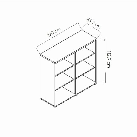 Dimensions Etagère de bureau - A3506