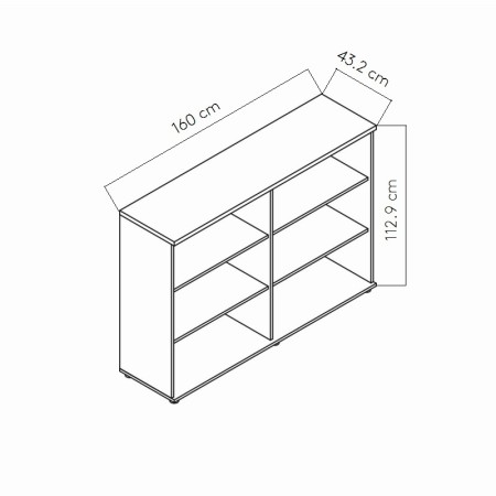Dimensions Etagère de bureau - A3508
