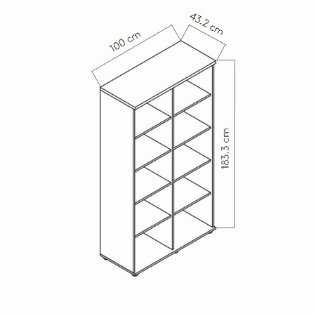 Dimensions Bibliothèque de bureau - A5505