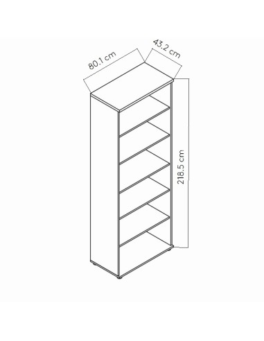Dimensions Etagère ouverte - A6504