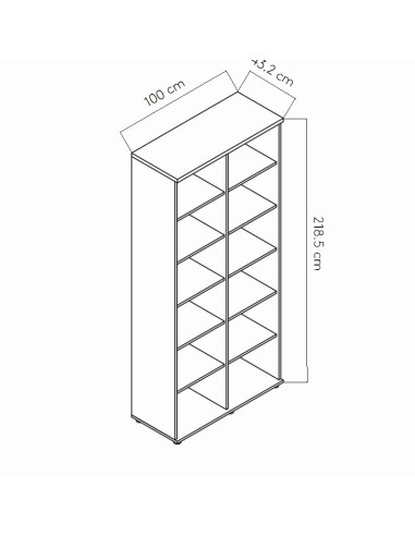 Dimensions Etagère ouverte - A6505