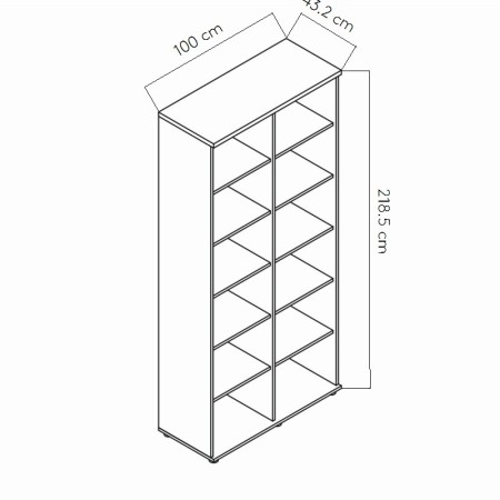 Dimensions Etagère ouverte - A6505