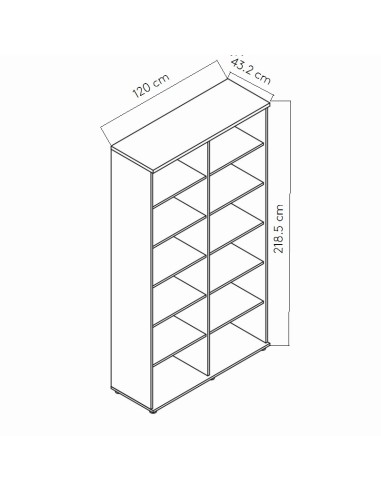 Dimensions Etagère ouverte - A6506