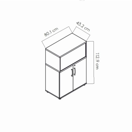 Dimensions de l'armoire à rangement semi-ouverte