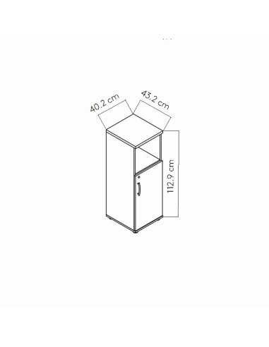Dimensions Rangement semi-ouvert - A38P2