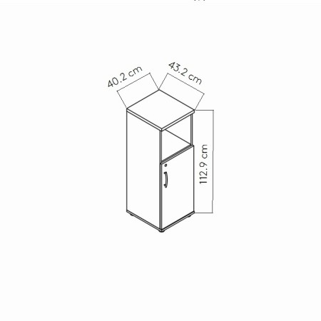 Dimensions Rangement semi-ouvert - A38P2