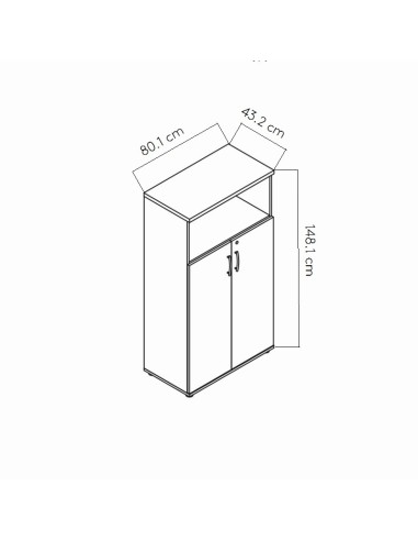 Dimensions Rangement semi-ouvert - A4304