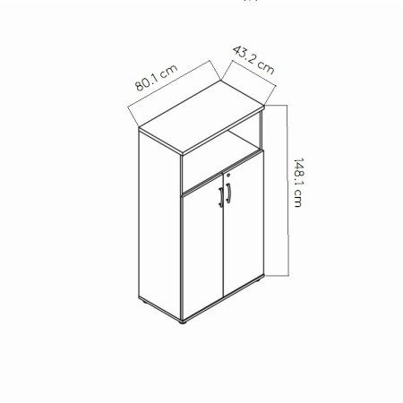 Dimensions Rangement semi-ouvert - A4304