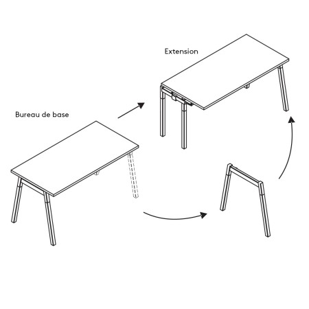 Extension de bureau - BOW052L