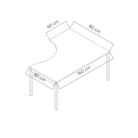 Dimensions Bureau compact Ogi Y de MDD
