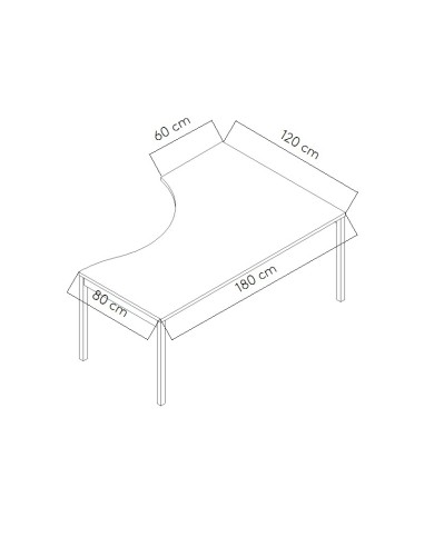 Dimensions Bureau compact Ogi Y de MDD