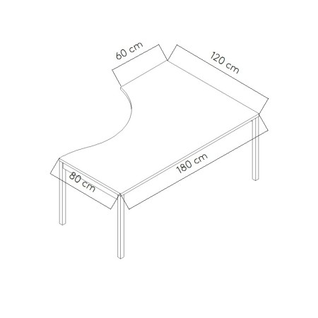 Dimensions Bureau compact Ogi Y de MDD