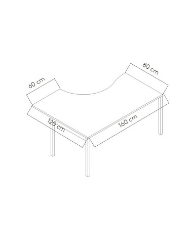Dimensions Bureau compact Ogi Y de MDD
