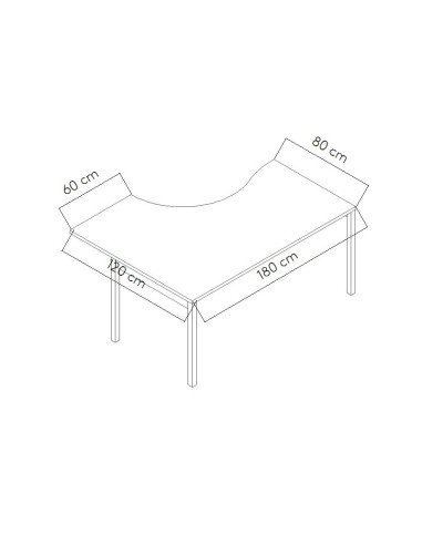Dimensions Bureau compact Ogi Y de MDD