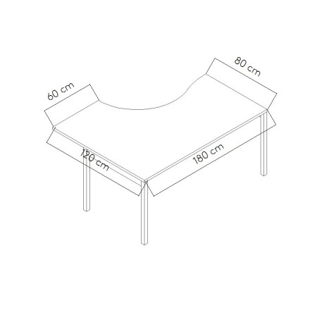 Dimensions Bureau compact Ogi Y de MDD