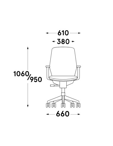 Dimensions Evo - Chaise de bureau confortable et design