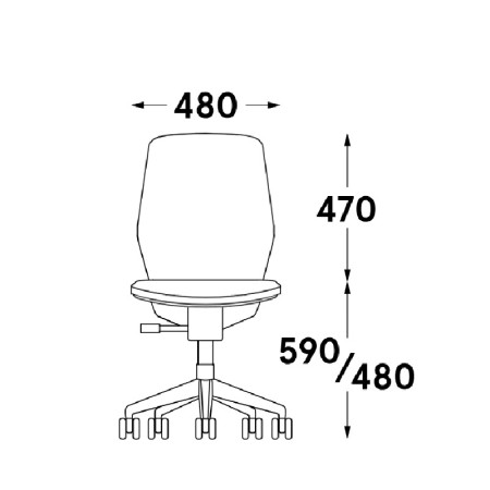 Dimensions Evo - Chaise de bureau confortable et design