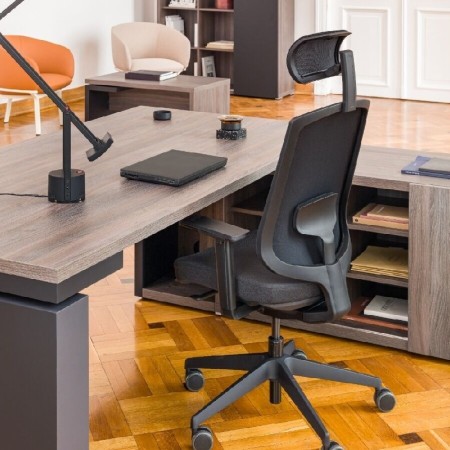 Chaise de bureau professionnelle avec têtière 100% réglable - Sava