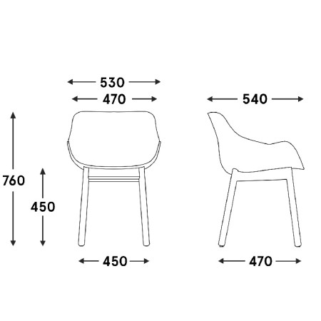 Dimensions Baltic basic pieds en bois