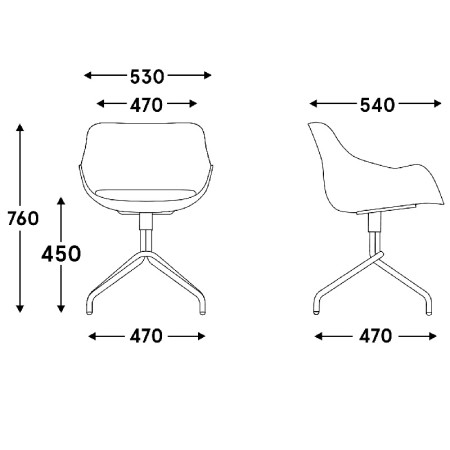 Baltic classic - assise coussin - pieds étoile 2