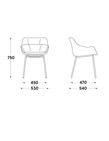 Dimensions Baltic soft duo - assise tapissée