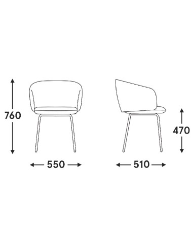 Dimensions Siège de bureau Grace de MDD