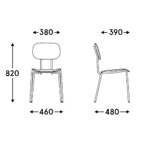 Chaise vintage style formica - New School  2