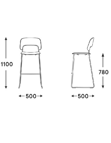 Dimensions Afi - tabouret haut