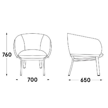 Dimensions Fauteuil Grace design