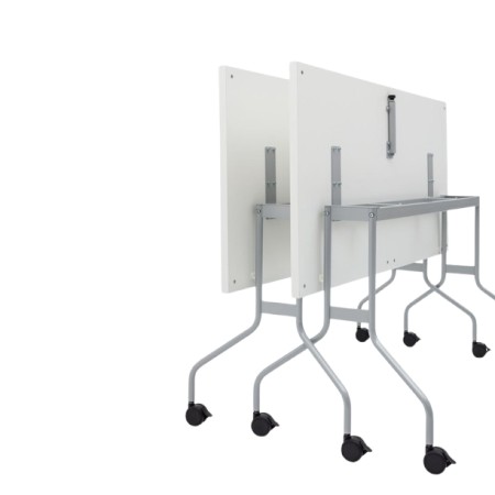 Table sur roulette avec plateau rabattable L. 139 x 69,5