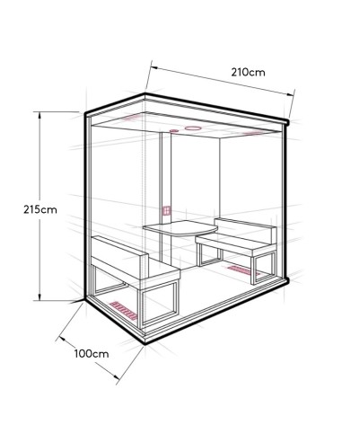 Cabine acoustique - Phone Box - Cabine téléphonique - The Soho - 1 place