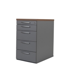 Caisson de bureau fixe avec plumier et tiroir métallique