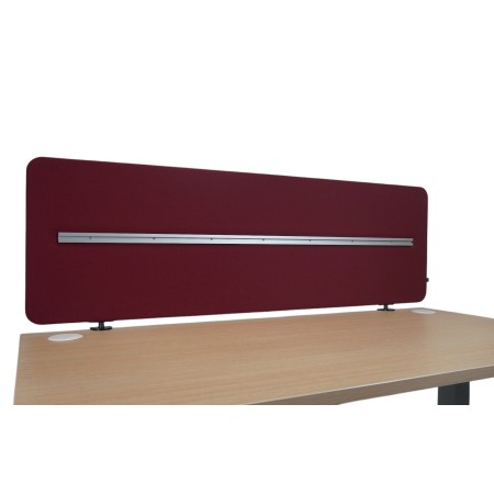 Cloison de bureau acoustique L. 159 x H. 50cm bordeaux