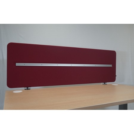 Cloison de bureau acoustique L. 159 x H. 50cm bordeaux 2