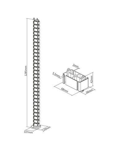 Guide câbles bureau assis-debout design