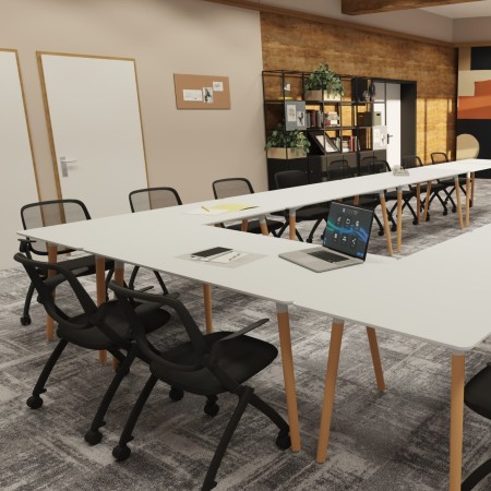 Table modulaire design 140x70cm pour salle de réunion